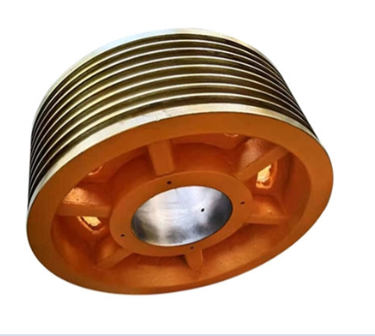 nodular iron elevator rope pulley deflector sheave