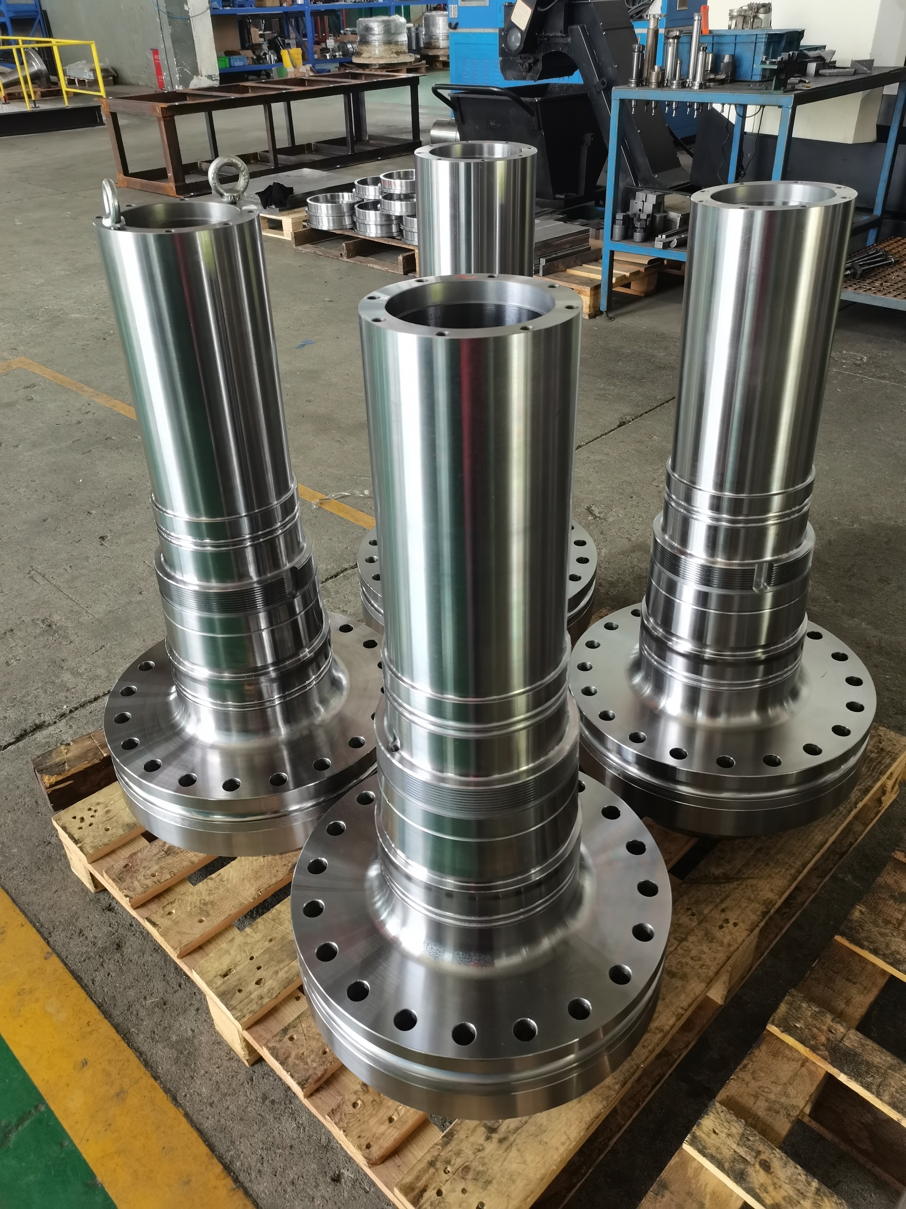 Heavy-duty forged flange drive shafts | High-strength custom industrial spindle machining