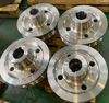 NDT ultrasonic testing on forged steel wheel internal defects